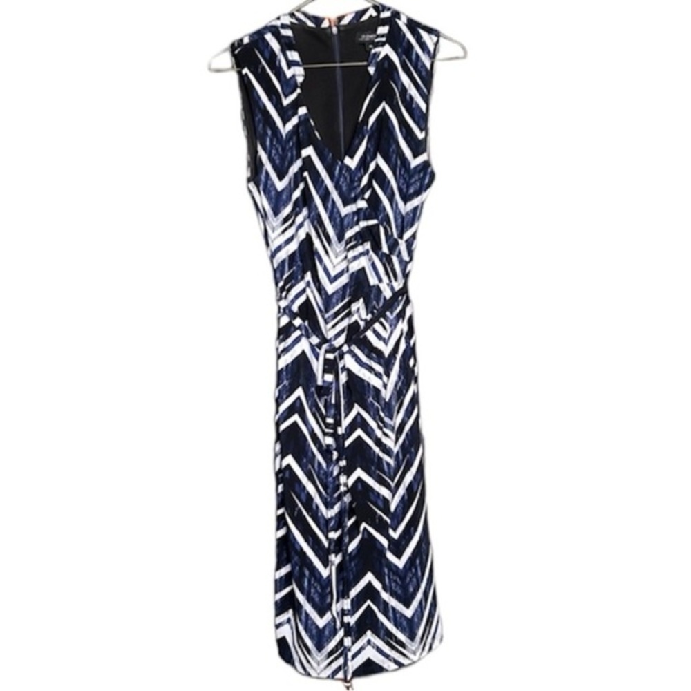 Le Chateau Chevron Wrap Dress Size Small - Picture 2 of 4